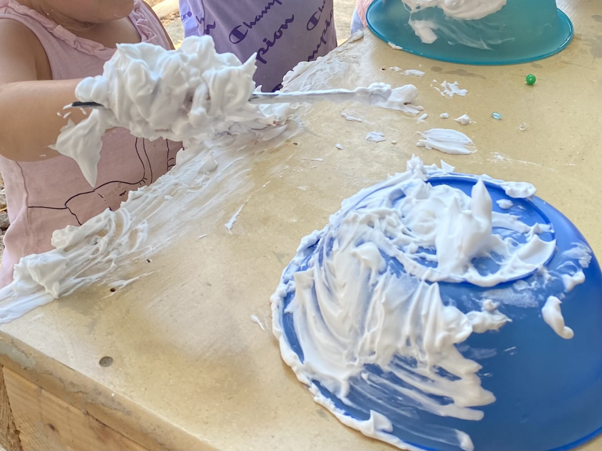 How To Help A Child Improve Motor Skills With A Shaving Cream Cake