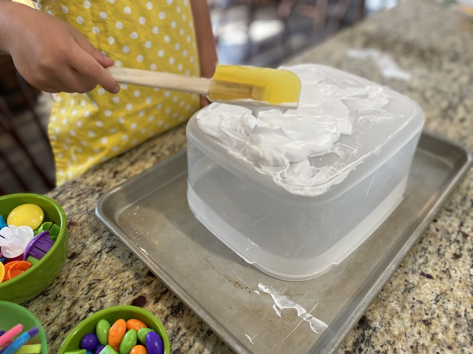 How To Help A Child Improve Motor Skills With A Shaving Cream Cake